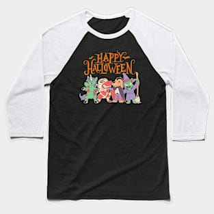 Halloween Happy Halloween Funny Party Costume Baseball T-Shirt